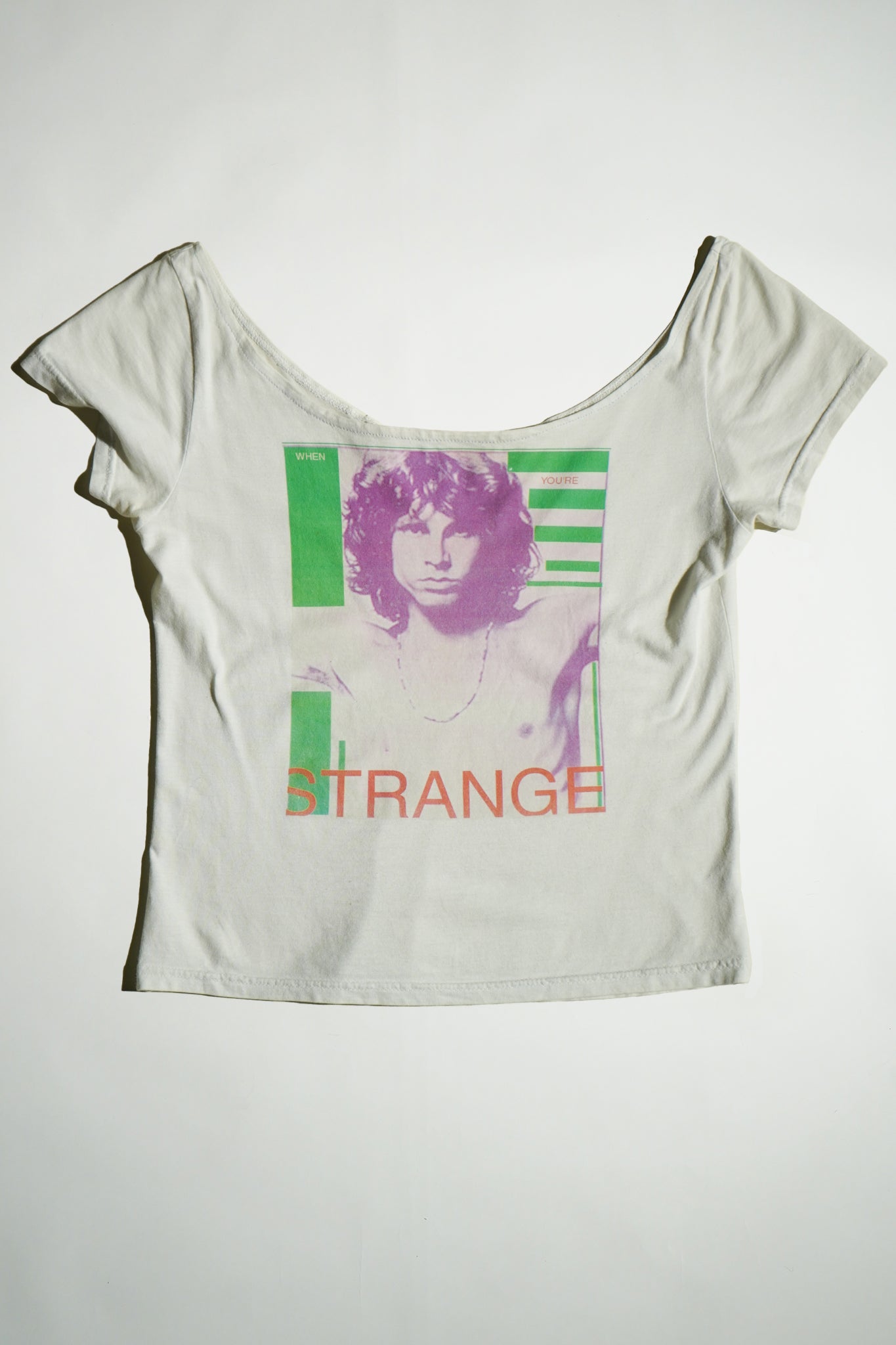 Y2K Jim Morrison Off the Shoulders T Shirt